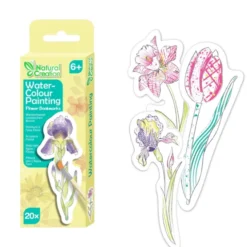 Mal bokmerker med vann - Blomster, 20 stk.