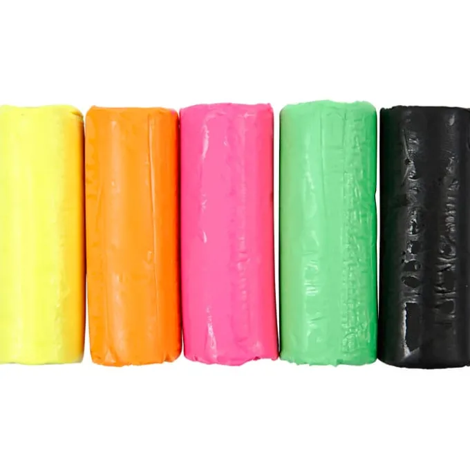 Modellervoks Soft Clay - Neonfarger, 400 gr.
