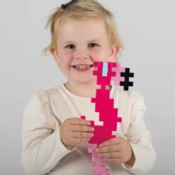 Plus-Plus BIG i rør - Flamingo, 15 stk