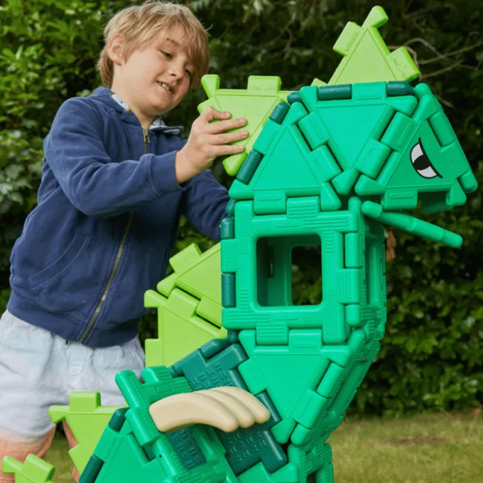 Polydron Large - Dinosaur, 130 deler
