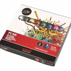 Posca tusjer PC-5M - Basisfarger, 8 stk.