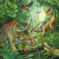 Puslespill med 3 x 49 brikker - Dinosaurer