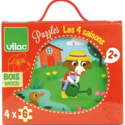 Puslespill i tre - De 4 årstidene, 4 x 6 brikker