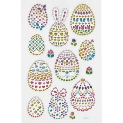 Rhinsten - Påskeegg (selvklebende), 1 ark