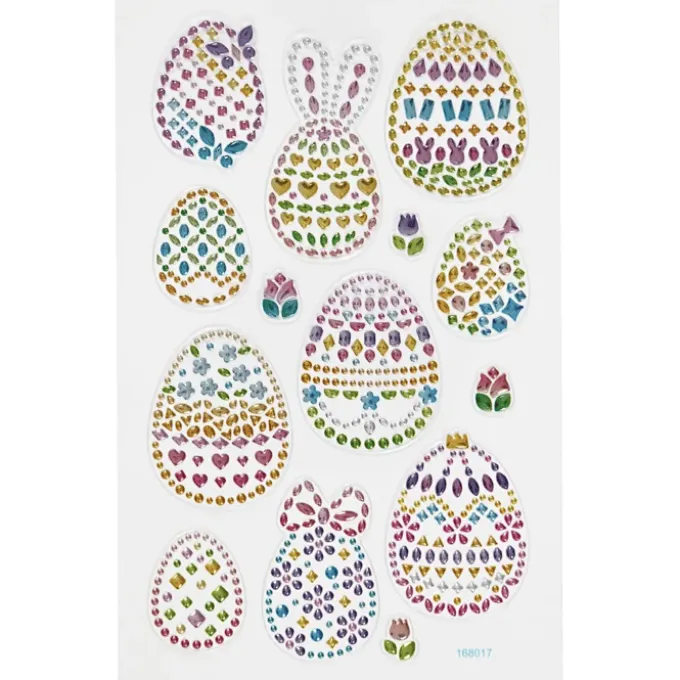 Rhinsten - Påskeegg (selvklebende), 1 ark