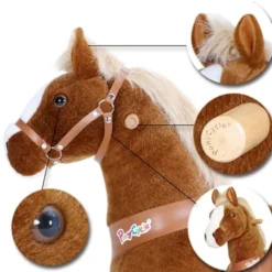 Ri Selv - Hest, lysebrun m. hvitt bliss, Medium