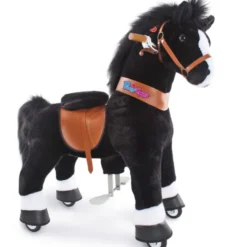 Ri Selv - Hest, sort m. hvitt bliss, Medium