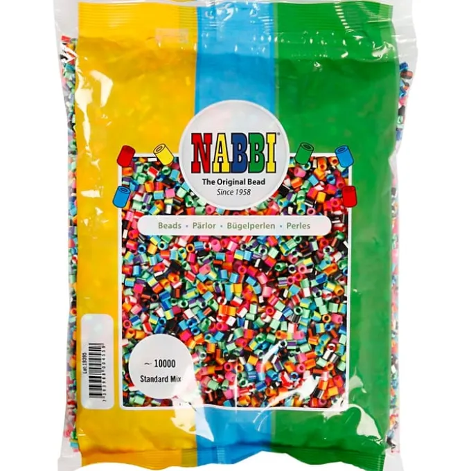 Rørperler midi - Stripete, 10.000 stk.