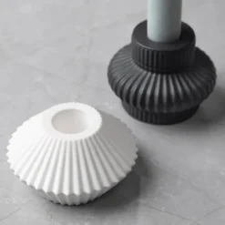 Silikonform - Rillede lysstaker, 2 stk.