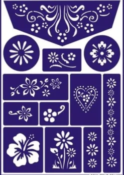 Sjablong til ansiktsmaling - Blomst