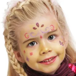 Sjablong til ansiktsmaling - Fe og prinsesse