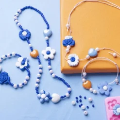 Smykkesett mini - Blomstersmykker av smykkeleire