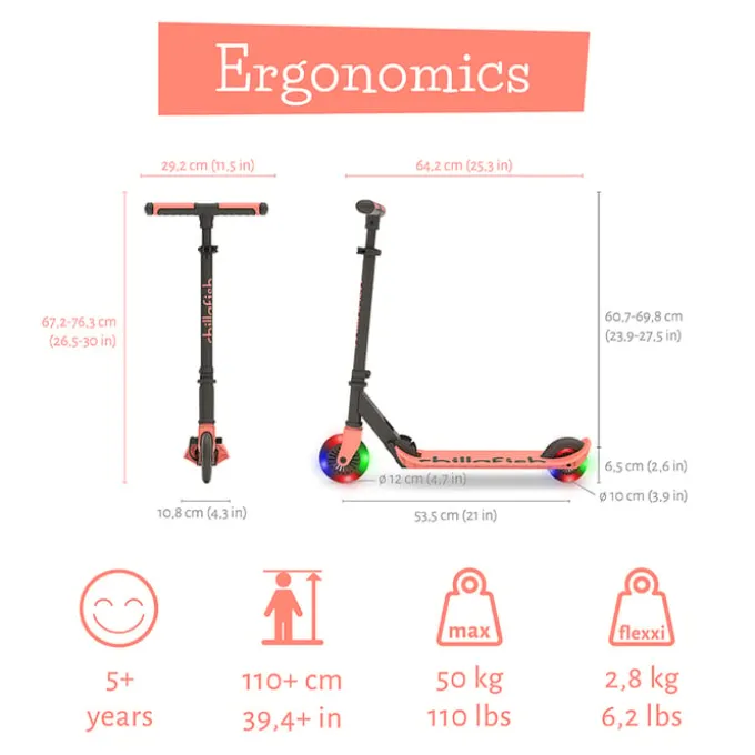 Sparkesykkel Flexxi GLOW - Flamingo
