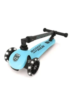 Sparkesykkel - Highwaykick 3 m. LED, Blueberry