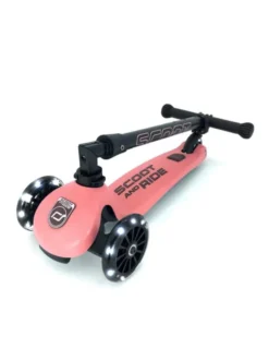 Sparkesykkel - Highwaykick 3 m. LED, Peach