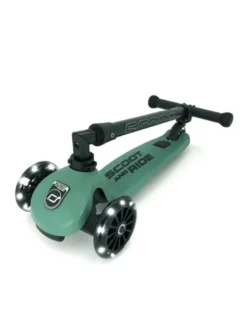 Sparkesykkel - Highwaykick 3 m. LED, Forest