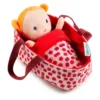 Stoffdukke med bag, 22 cm. - Agathe