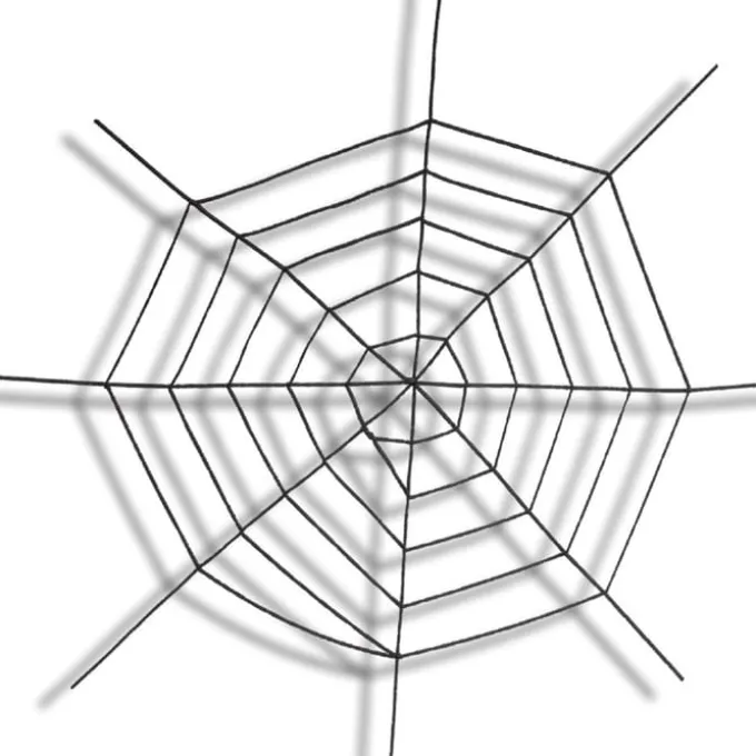 Svart spindelvev Ø150 cm
