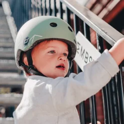 Sykkelhjelm til baby, 45-51 cm - Green lines