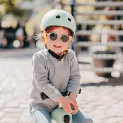 Sykkelhjelm til baby, 45-51 cm - Green lines