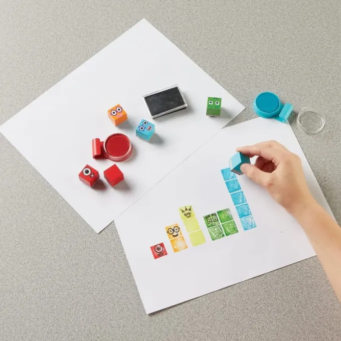 Tallkuber stempel-aktivitetssett