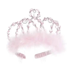 Tiara, rosa og sølv