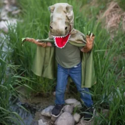 T-Rex kappe m. klør - Grønn, str. 4-6 år