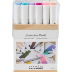 Twin Markers - Natur & pastell, 24 stk.