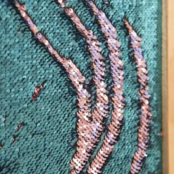 Veggpanel m. pailletter - Aqua/Pink, 1 stk
