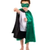 Vendbar kappe - Grøn/sort superhelt (3-7 år)