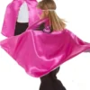 Vennbar kappe - Pink/sølv superhelt (3-7 år)